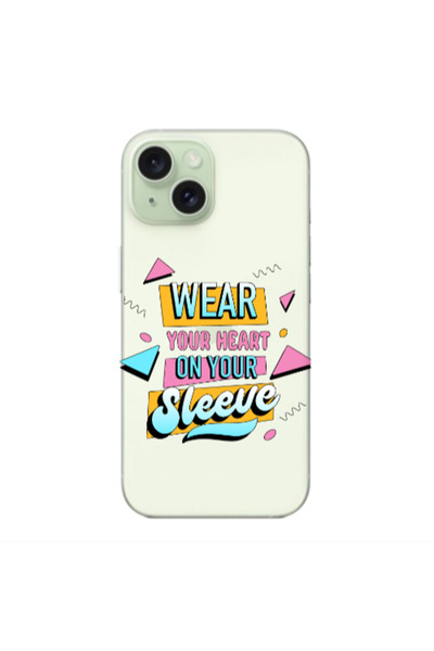 Other Apple iPhone 15 Plus Wear Your Heart Transparent Silicone TPU Θήκη