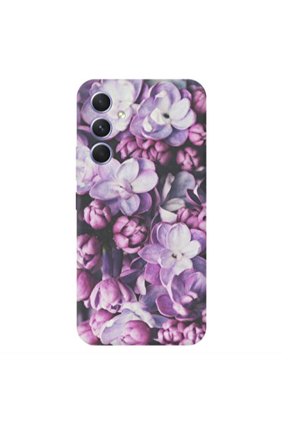 Other Samsung A35 Purple Flowers Transparent Silicone TPU Θήκη