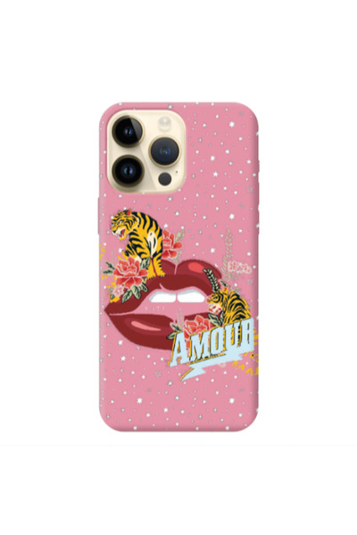 Other Apple iPhone 13 Pro Max Amour Pink Colored Silicone TPU Θήκη