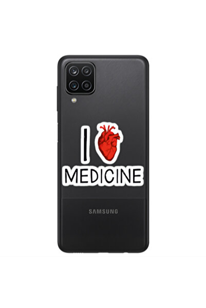 Other Samsung A12 I Love Medicin Transparent Silicone TPU Θήκη