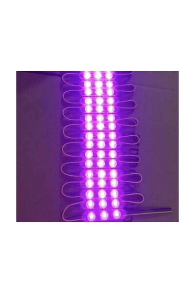 Point 5 Adet 3 Ledli Parmak LED Modül 1.5W 2835 Smd Mercekli 12V Pembe