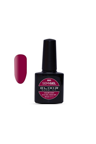 Elixir SEMI GEL (ΗΜΙΜΟΝΙΜΟ ΒΕΡΝΙΚΙ) - 880 (DARK RASPBERRY) 8ML