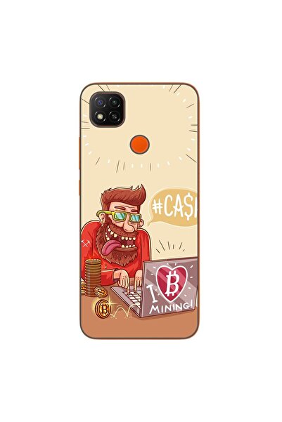 OEM Husa compatibila cu Xiaomi Redmi 9C, 9C NFC Silicon Gel Tpu Model BTC Mining