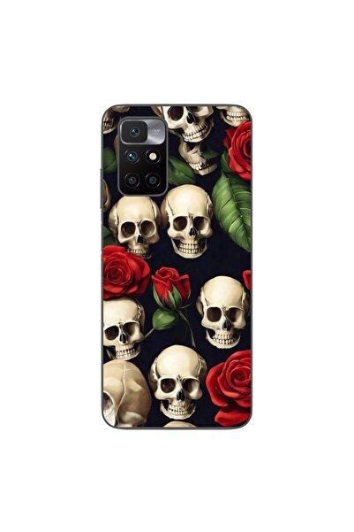 OEM Husa compatibila cu Xiaomi Redmi 10 Silicon Gel Tpu Model Skulls and Roses