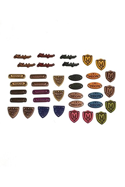 karantuhafiye Set of 36 Mini Metal Look Hardware and Branding Labels / Mixed ...