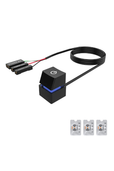 UnderShop Buton PC Pornit/Oprit, Prelungitor de 2 metri, Mecanic, LED cu 7 cu...