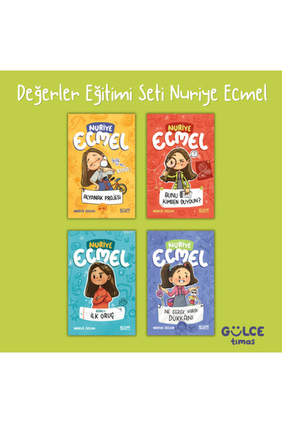 Gülce Kitap Değerler Eğitimi Seti - Nuriye Ecmel 4 Kitap Set -2 Sınıf Okuma S...