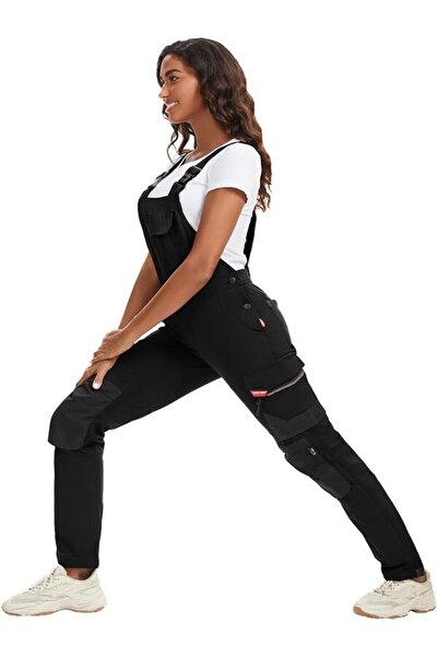 WORK IDEA Women's Work Dungarees with Good Stretch, Many Pockets and Partial ...