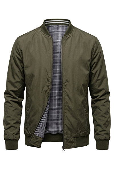 ixir Double-Sided Seasonal Men's Coat Solid Green