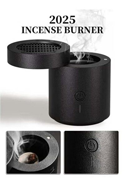 Telawah Portable Electronic Bakhour Burner with Rotating Head, Car Bakhoor 2000mAh Rechargeable Incense Diffuser