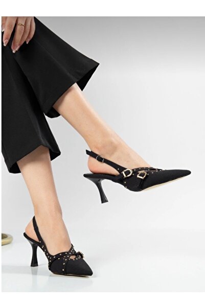 VES SHOES sivri burunlu arkası açık kadın stiletto