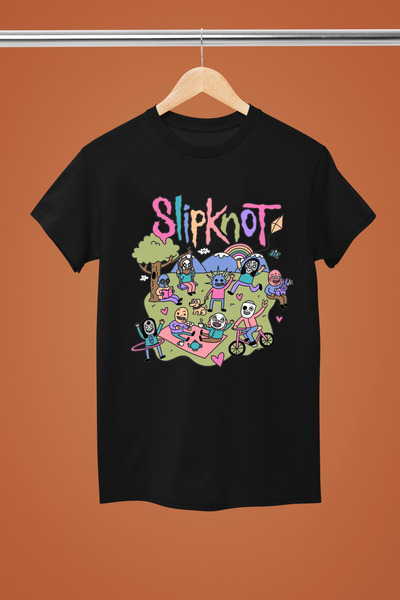 MAGORS TRICOU ROCK SLIPKNOT DIN BUMBAC CU IMPRIMARE Mâneci scurte REGULAR
