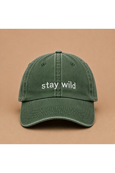 WeavedCo Stay Wild Written Vintage Washed Cap