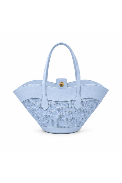 Bags Italia Elegant shopper bag with braided texture and long handles