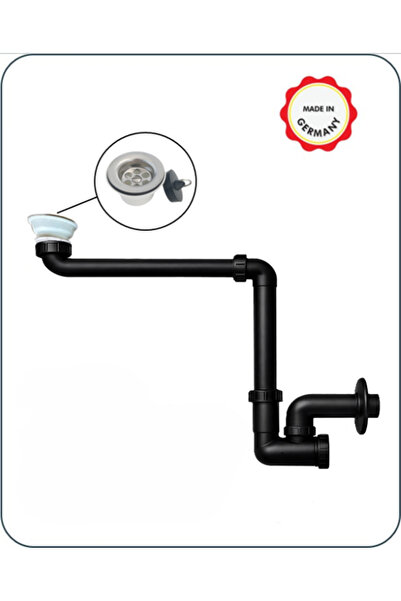 Dallmer Yer Kazandıran Siyah Lavabo Sifonu 137 - Lavabo Dolabında ve Çekmeces...