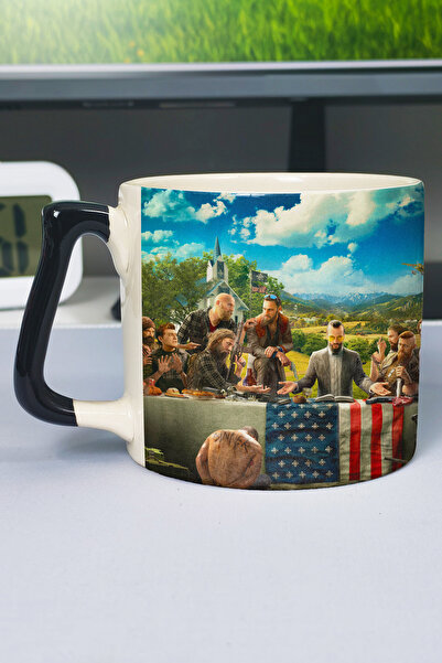 ZipZap Far Cry Printed Ceramic Luxury Mug (1 Piece) Special Black Handle Wave...