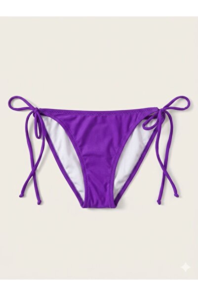 Armes bağcıklı mor bikini altı