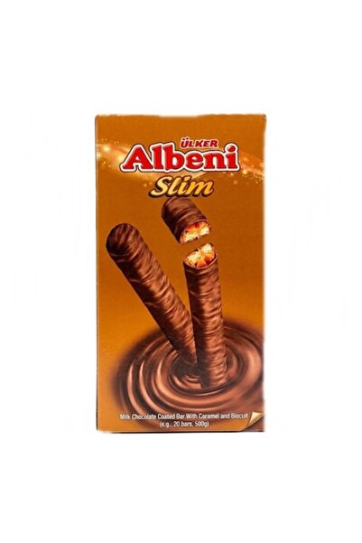 Albeni Baton de biscuiți subțire cu caramel și ciocolată, set de 24 bucăți x ...