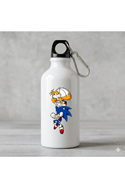 ALPŞAN TİCARET Sonic Karakterli Çocuk Matarası Alüminyum Su Şişesi 600 ml