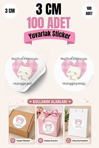 qoeuyl boutique Printed 3 cm Round 100 Pieces Sticker Packaging Labels