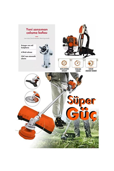 ADDEN Sırt Tipi Benzinli Tırpan 58CC – 2 Zamanlı Motorlu Sistem