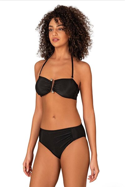 aykidsclup Women's Ribbed Textured Bikini Set with Accessories 22287-