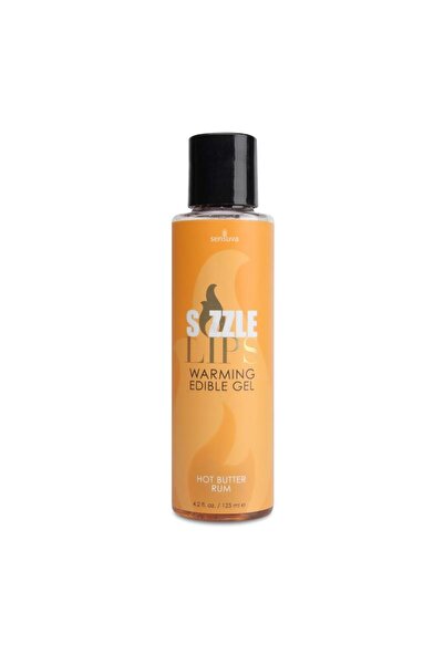 SENSUVA Sizzle Lips Gel Încălzitor Comestibil cu Unt și Rom 125 ml