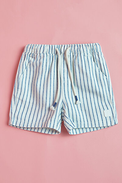 R&B Striped Shorts with Drawstring Waist