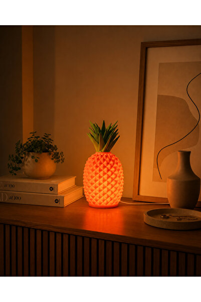 MARVİN CAT TETRA'S Ananas LED Gece Lambası – 3 Renk Modlu, 10 Kademe Parlaklı...