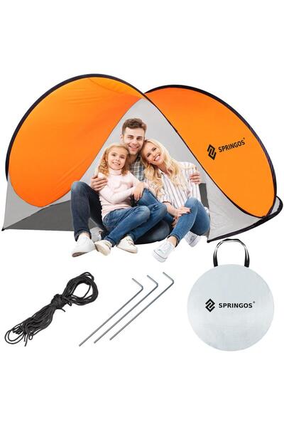 Springos Cort plaja Pop Up 200x120x110 cm