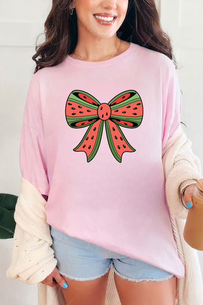 Sarah's Boutique Women's T-shirt – 100% cotton – Melon Ribbon