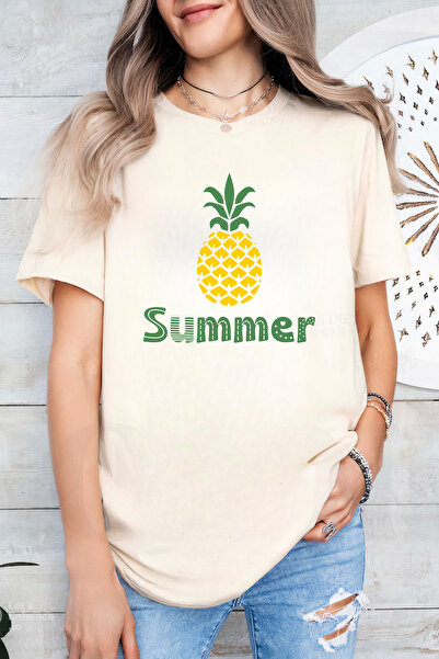 Sarah's Boutique Women's T-shirt – 100% cotton – Pineapple Summer