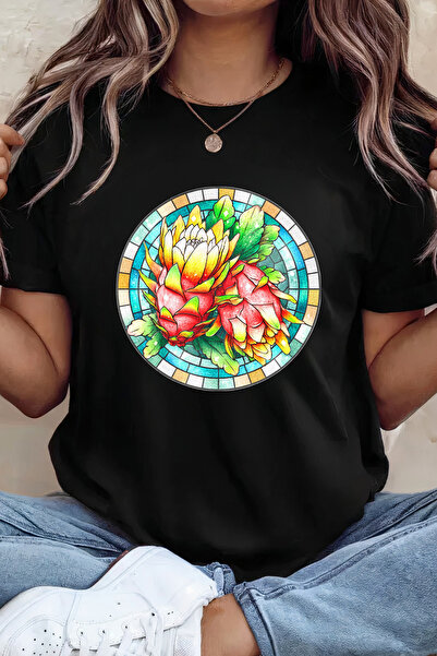 Sarah's Boutique Women's T-shirt – 100% cotton – Stained Protea