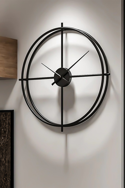 SEVİNÇ KONSEPT SİYAH İskandinav (Büyük Boy 51 x 51 cm), Ferforje Metal Dekora...