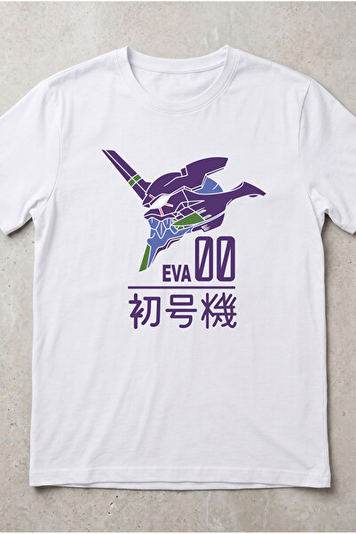 Silkensoul Evangelion Unit-01 Printed Anime Design White Unisex T-Shirt