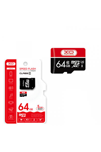 XO Design Card de memorie microSDXC Speed Flash, 64GB, Clasa 10 / UHS-1 U3, C...