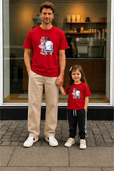 LORVEX Tricou pentru Ziua Tatălui, combinație tată-fiică, tricou supradimensi...