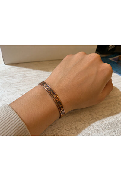 JAMMY JEWERLY İşlemeli Açık Kelepçe Bakır Bileklik