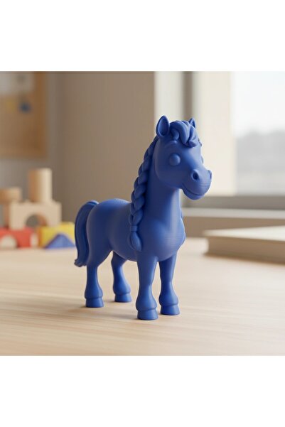 OEM Figurină Cal cu Coamă Împletită, Imprimată 3D, Jucărie și Decor