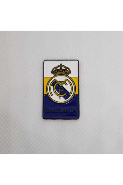 kipfy Real Madrid CF Crest Metal Sticker, Multicolour, Glossy Finish, Rectang...