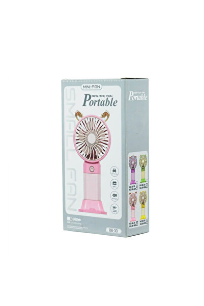 Zenorius Mini Portable USB Fan – Teddy Bear Model, Rechargeable, 4 Colors, Wh...