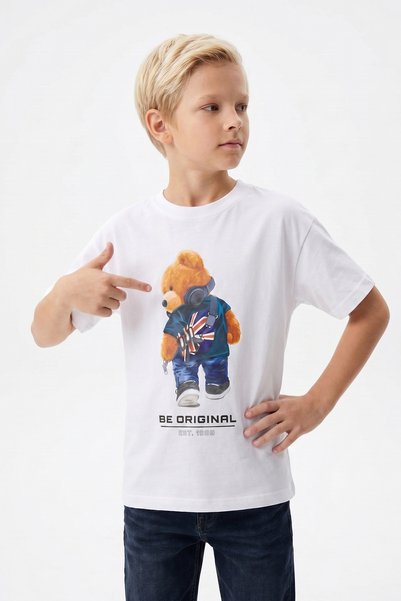 Kyron Tricou pentru băiat cu imprimeu din bumbac / cu diferite opțiuni de culoare și model