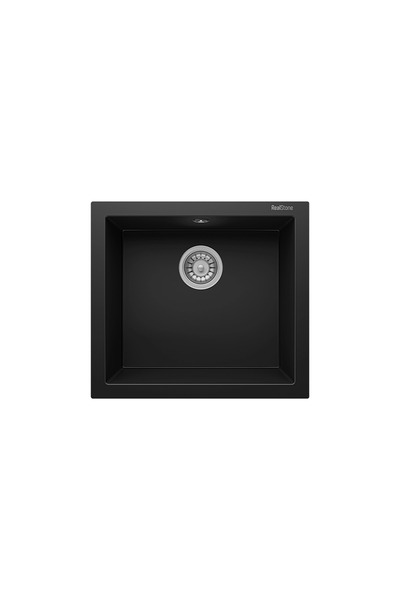 RealStone REAL STONE K05 GORDION 52 SİYAH GRANİT EVİYE