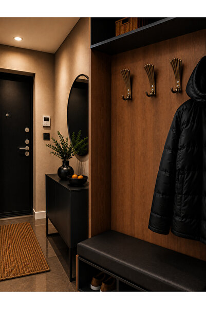 Haskan Yaren Portmento Askı Metal. Vestiyer, Dolap ve Duvar için Lüks Askı