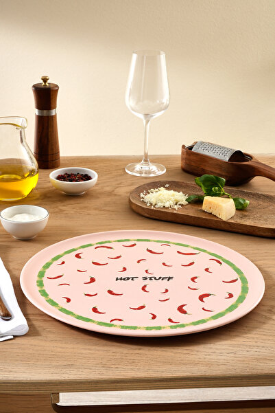 Karaca Hot Stuff Acı Biberli Pizza Tabağı Beyaz 30 cm