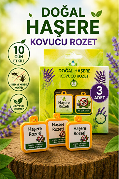 CULIQ Doğal Haşere ve Kene Kovucu Rozet 3'lü Set - Lavanta, Okaliptüs ve Nane...