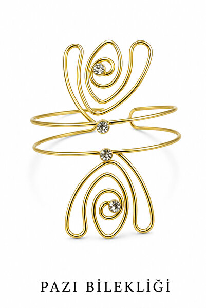 Jack Ferrero Spiral twist design gold adjustable arm bicep bracelet