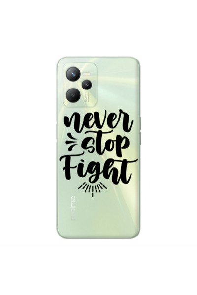 Other Realme C35 Never stop fight Transparent Silicone TPU Θήκη