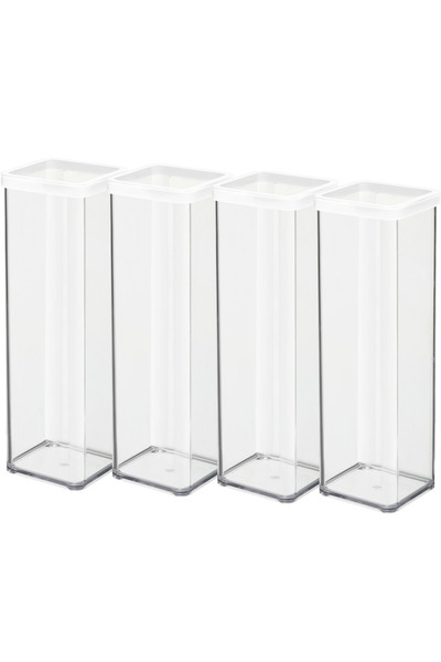 Rotho Recipiente din plastic pentru alimente Loft, 4 bucăți, 2 litri