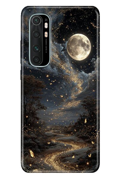 Cekuonline Xiaomi Mi Note 10 Lite Kılıf Yaldızlı Yıldızlar Temalı Desenli Dar...